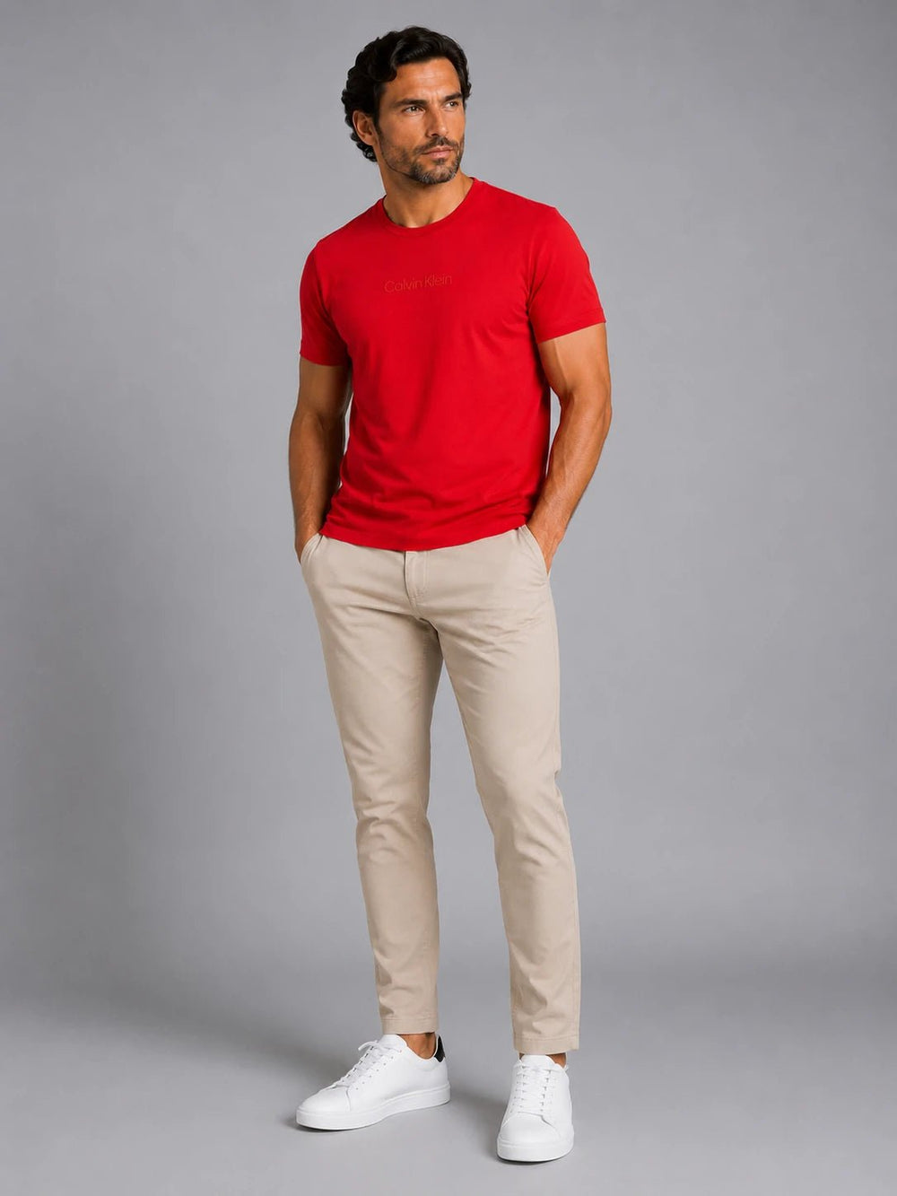 Camiseta Calvin Klein Logo Alto Relevo - Henri Store