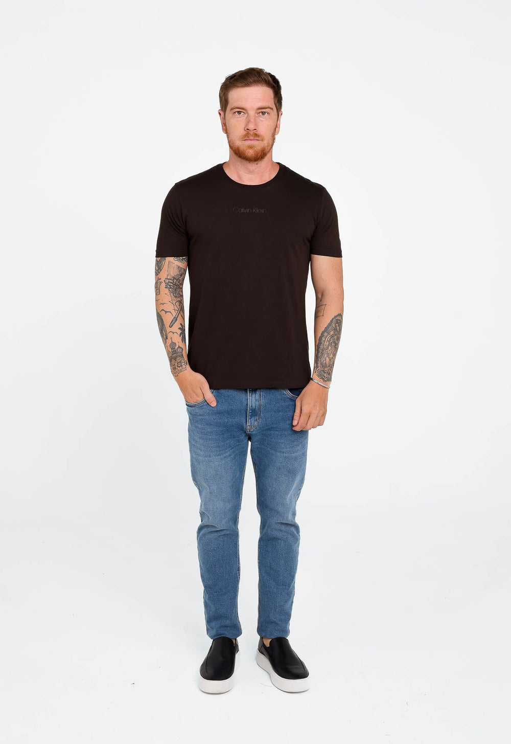 Camiseta Calvin Klein Logo Alto Relevo - Henri Store