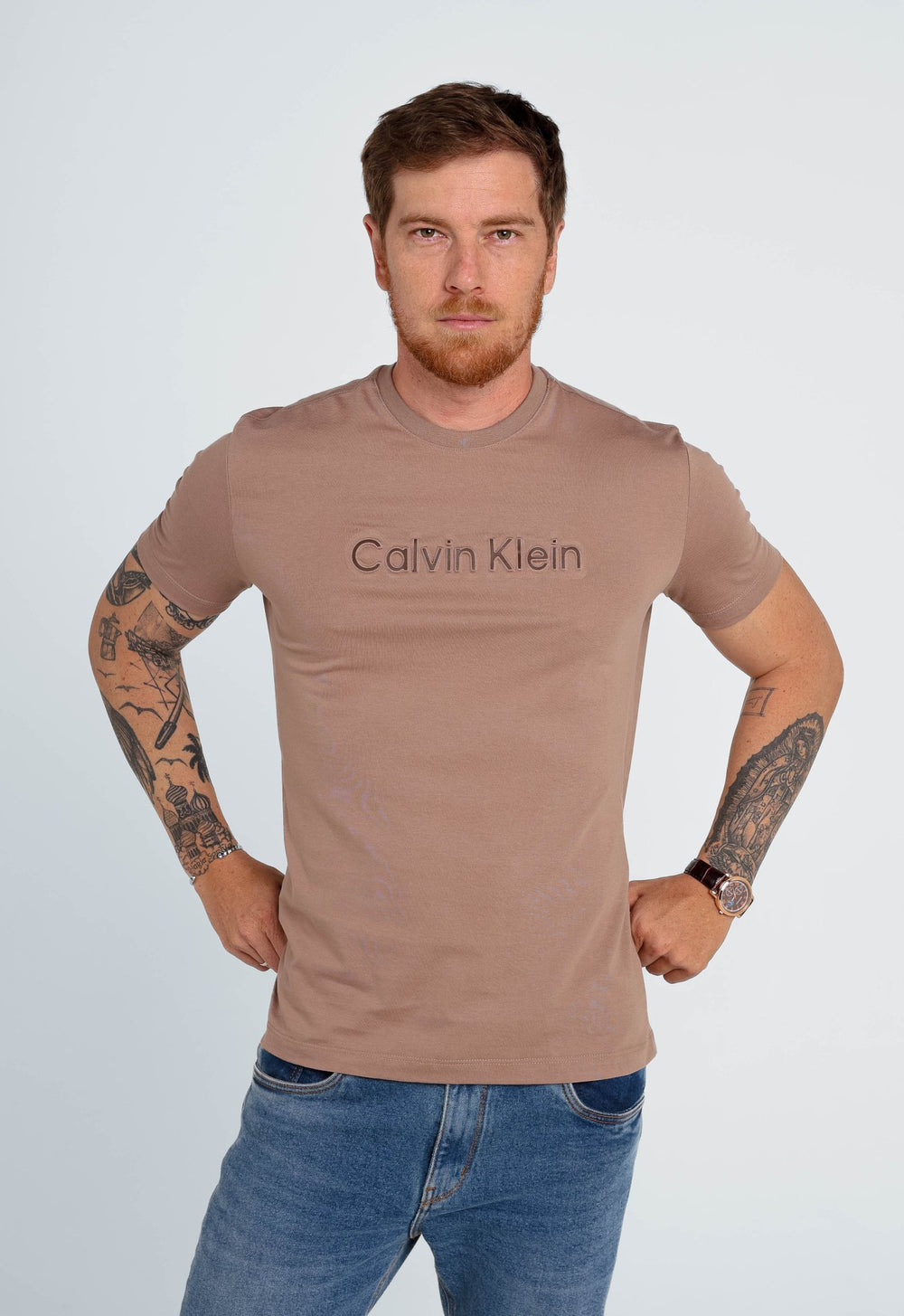 Camiseta Calvin Klein Logo Alto Relevo - Henri Store