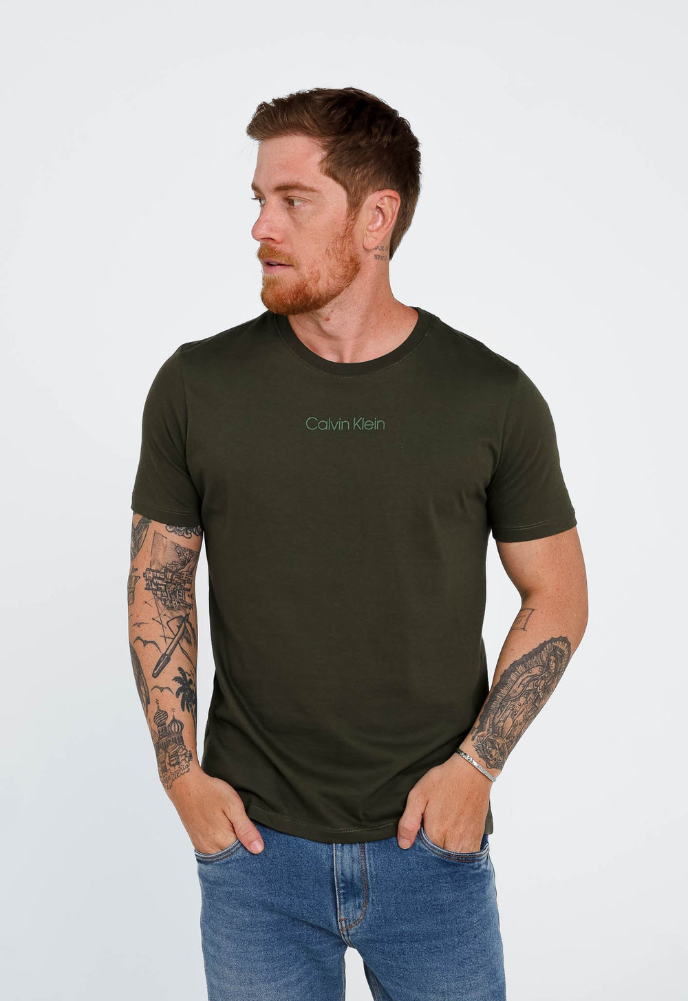 Camiseta Calvin Klein Logo Alto Relevo - Henri Store