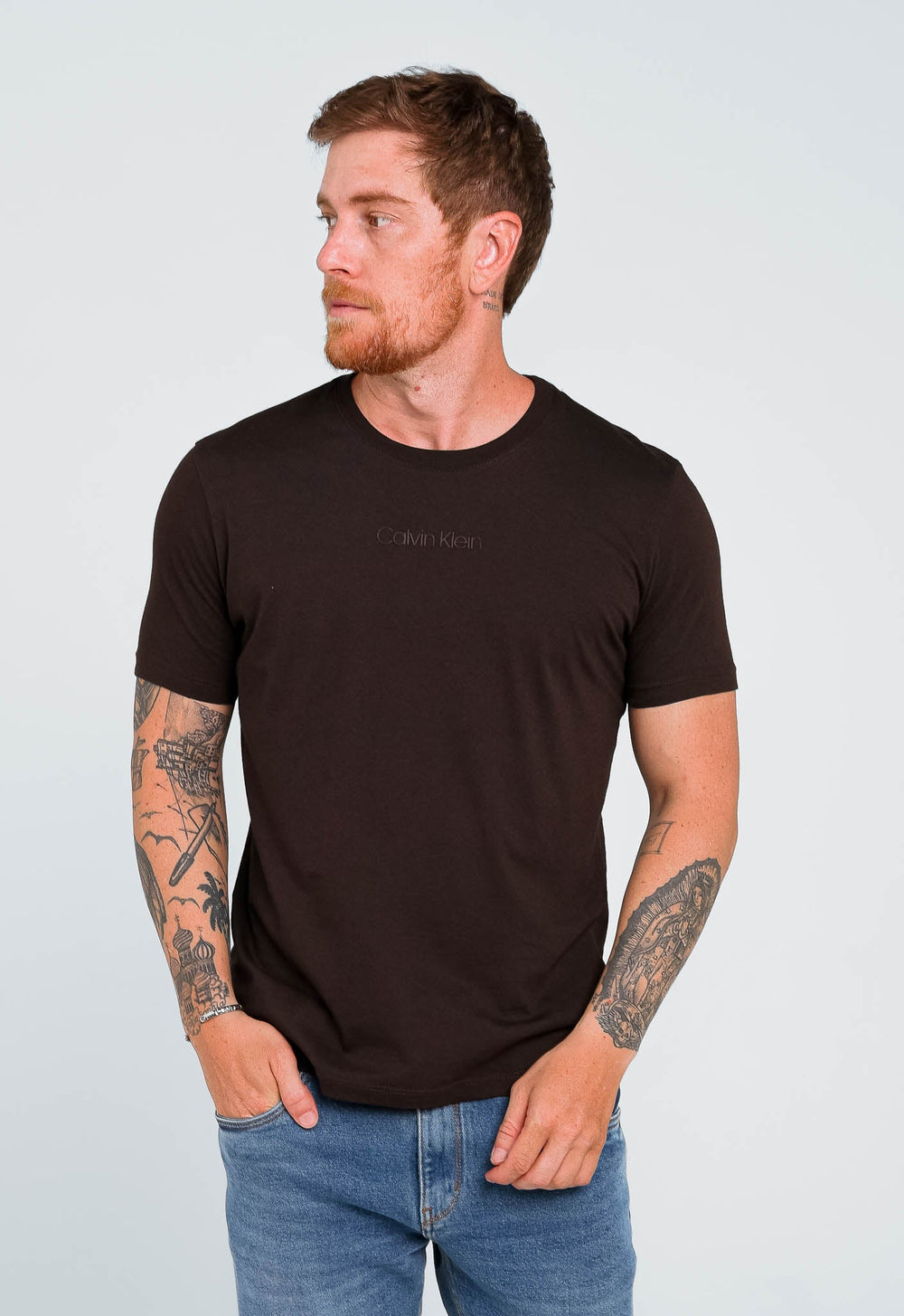 Camiseta Calvin Klein Logo Alto Relevo - Henri Store