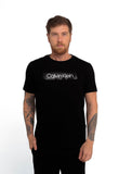 Camiseta Calvin Klein Logo Central Emborrachado - Henri Store