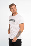 Camiseta Calvin Klein Logo Central Emborrachado - Henri Store