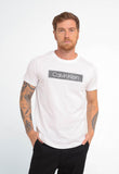 Camiseta Calvin Klein Logo Central Emborrachado - Henri Store