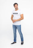Camiseta Calvin Klein Logo Central Emborrachado - Henri Store