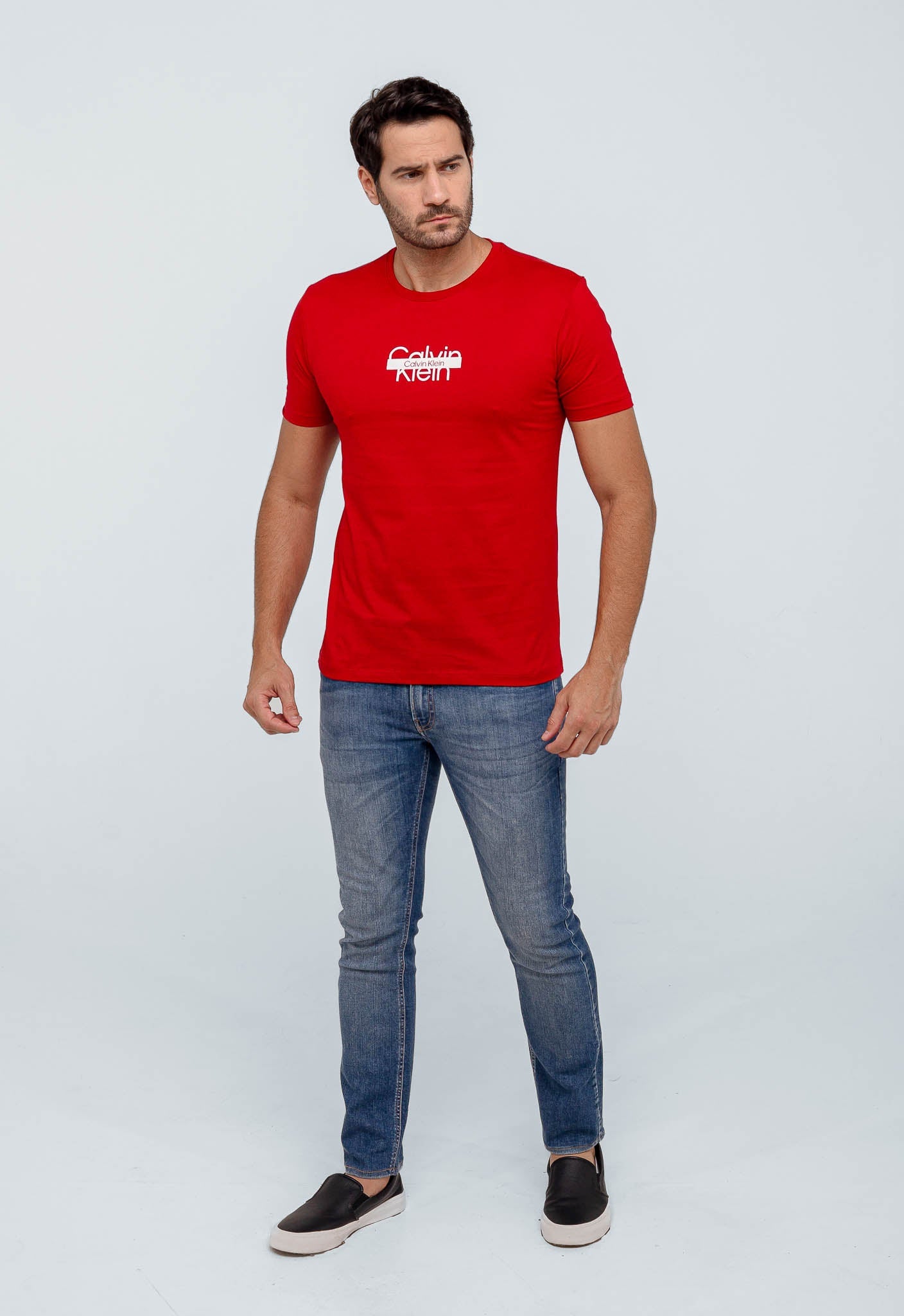 Camiseta Calvin Klein Logo Central - LIVE - Henri Store