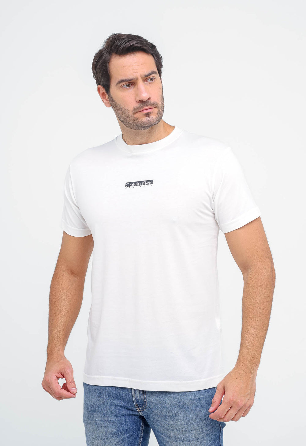 Camiseta Calvin Klein Logo Central Pequeno NY - Henri Store