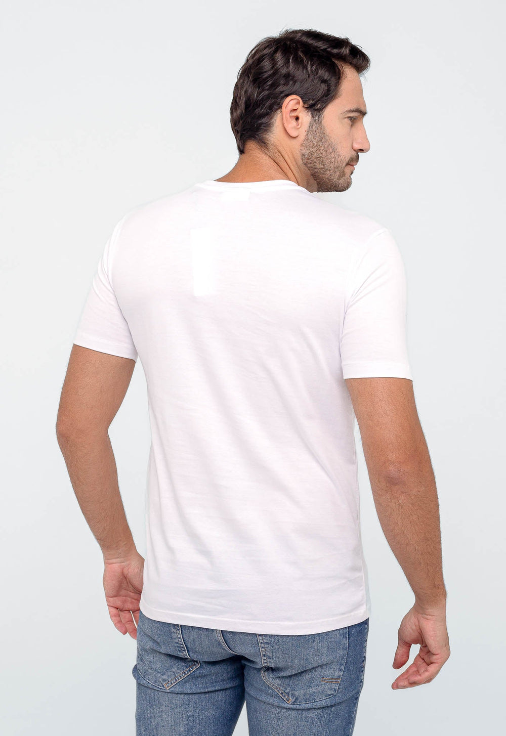 Camiseta Calvin Klein Logo Central - Sale - Henri Store