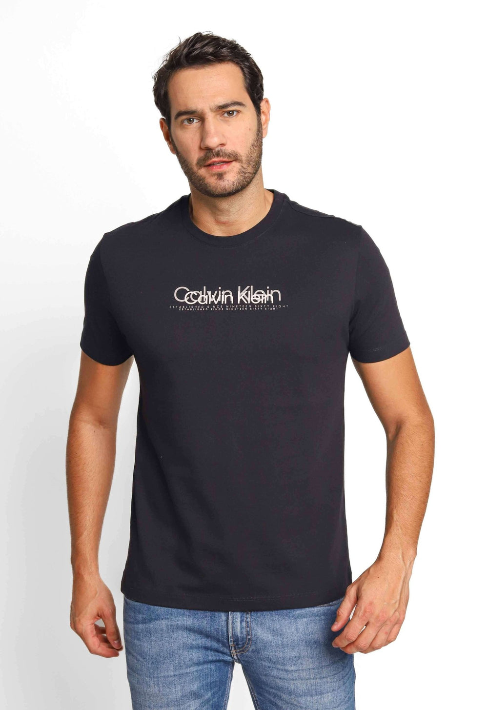 Camiseta Calvin Klein Logo Double - Henri Store