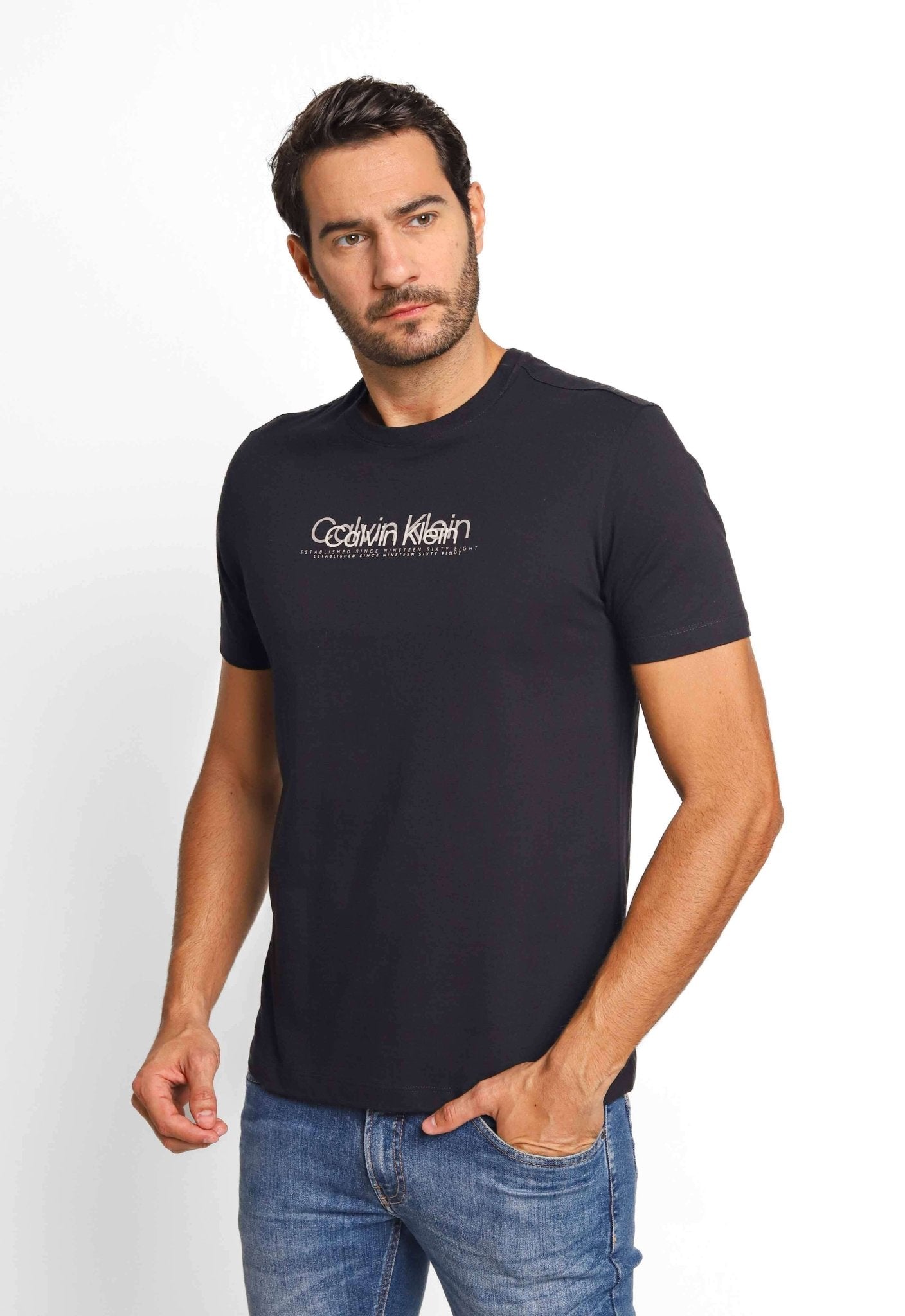 Camiseta Calvin Klein Logo Double - Henri Store