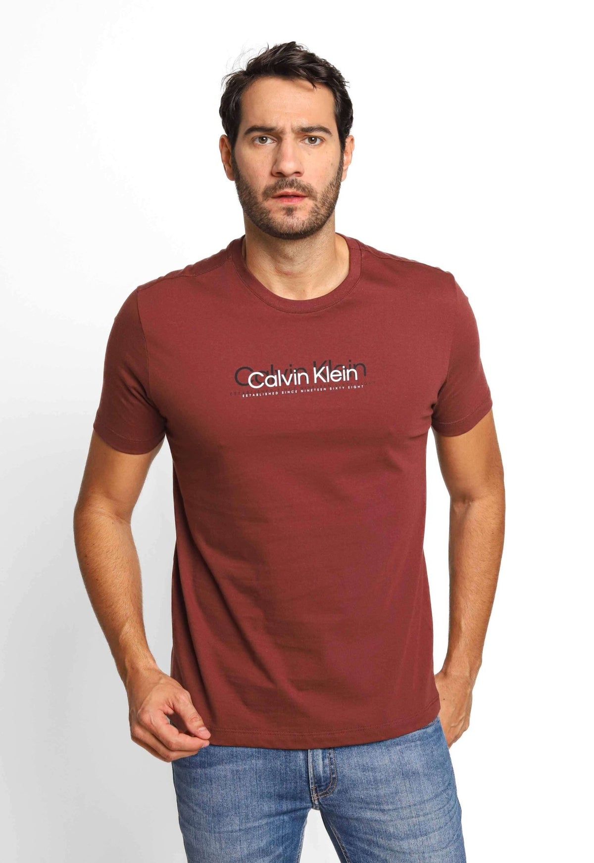 Camiseta Calvin Klein Logo Double - Henri Store