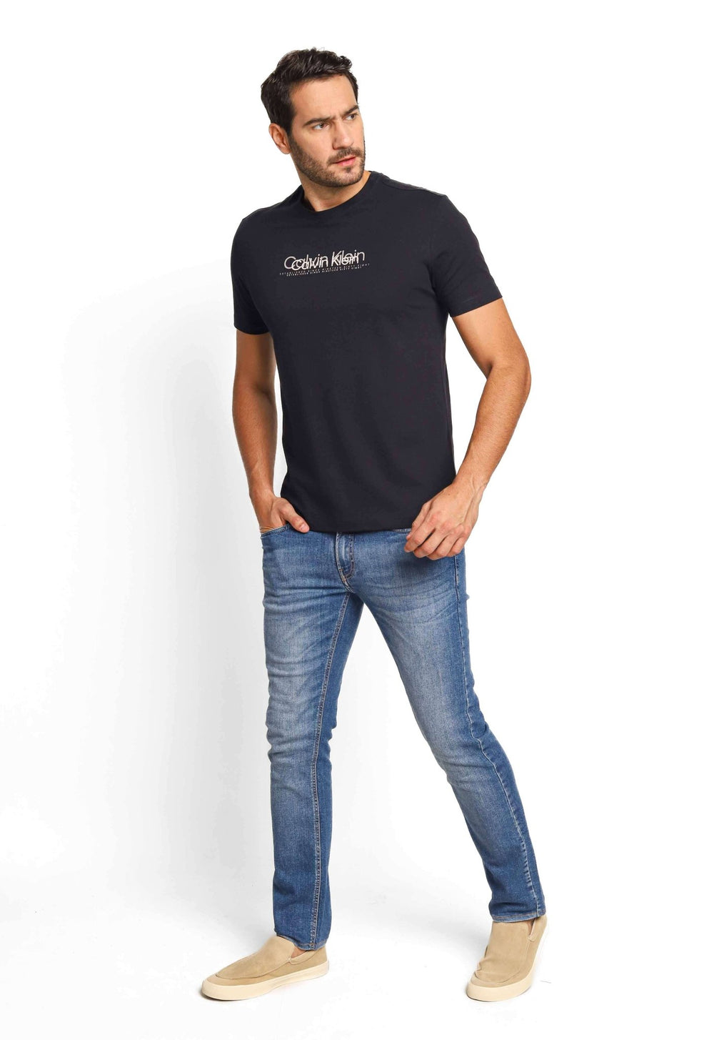 Camiseta Calvin Klein Logo Double - Henri Store