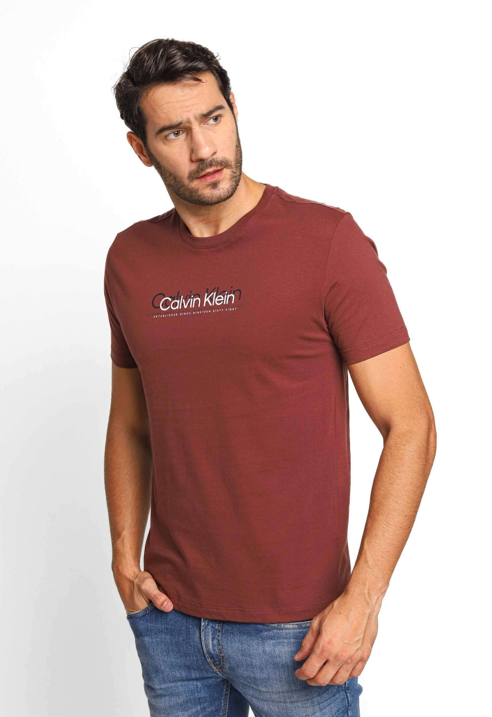 Camiseta Calvin Klein Logo Double - Henri Store