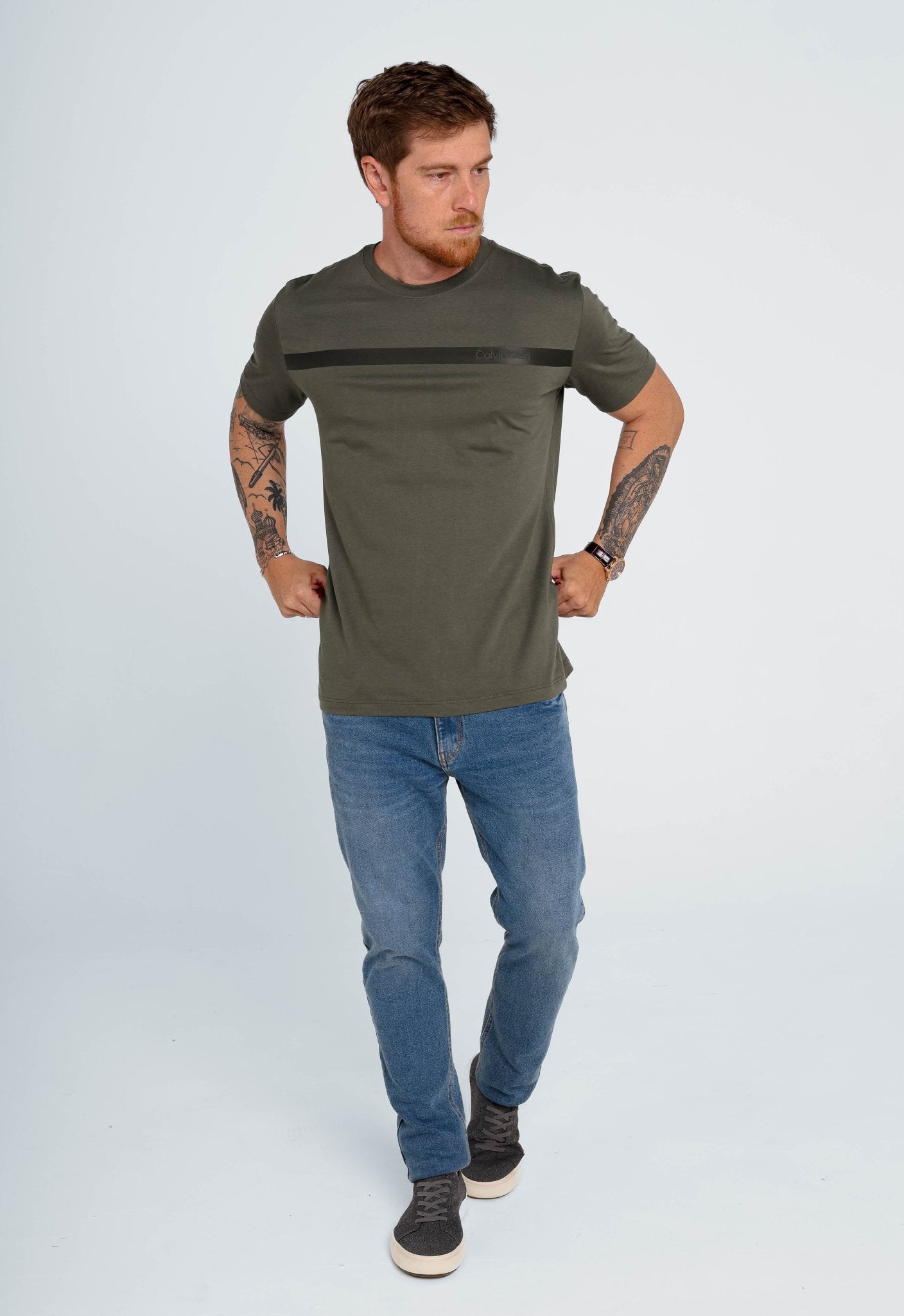 Camiseta Calvin Klein Logo Faixa - Henri Store
