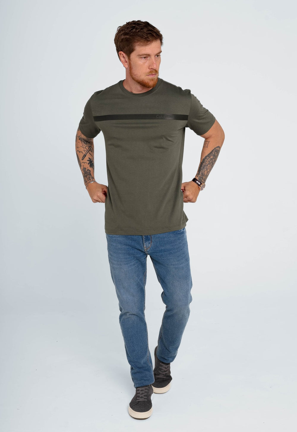 Camiseta Calvin Klein Logo Faixa - Henri Store