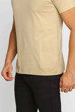 Camiseta Calvin Klein Logo Lateral Ck Debossed Caqui - Henri Store