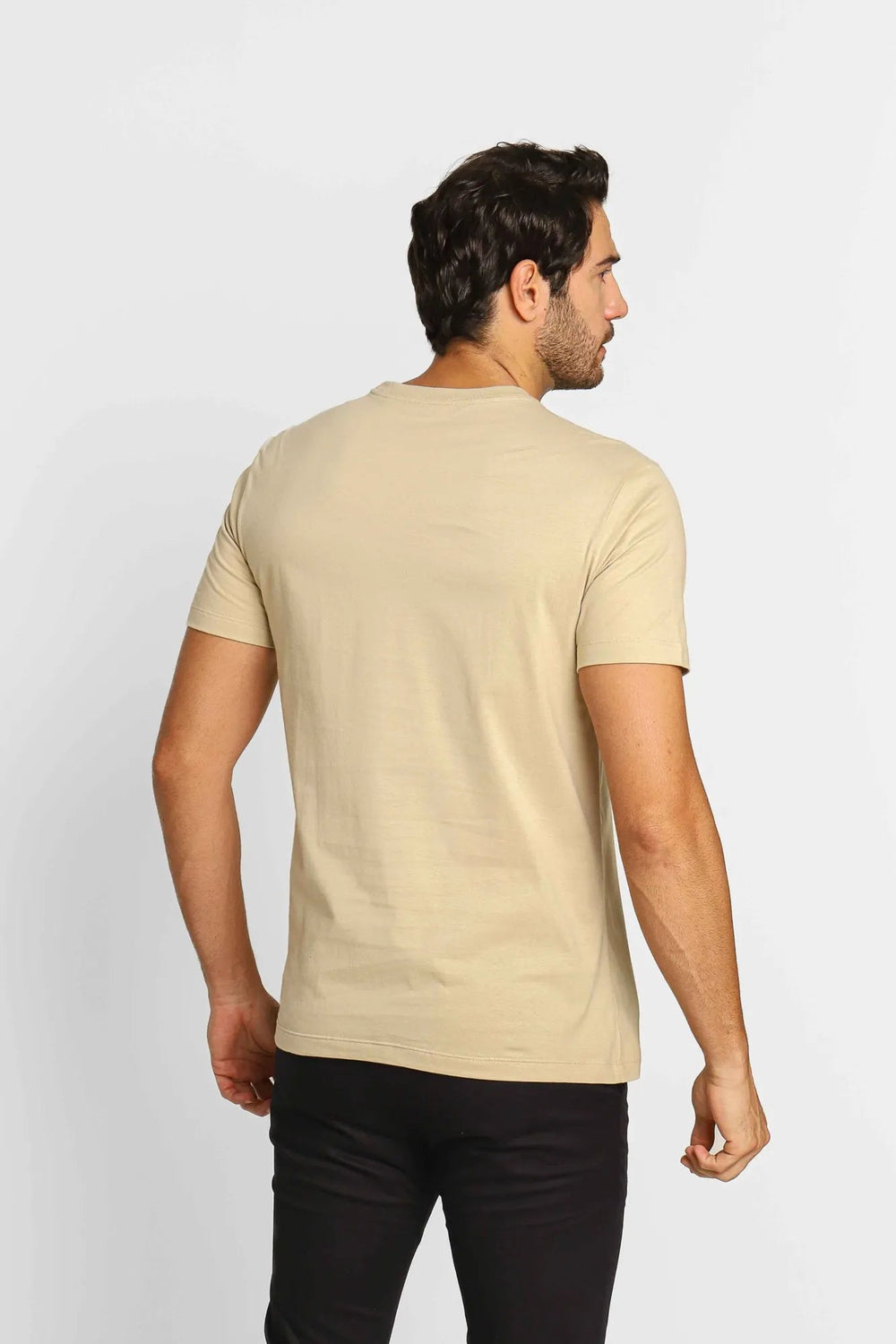 Camiseta Calvin Klein Logo Lateral Ck Debossed Caqui - Henri Store