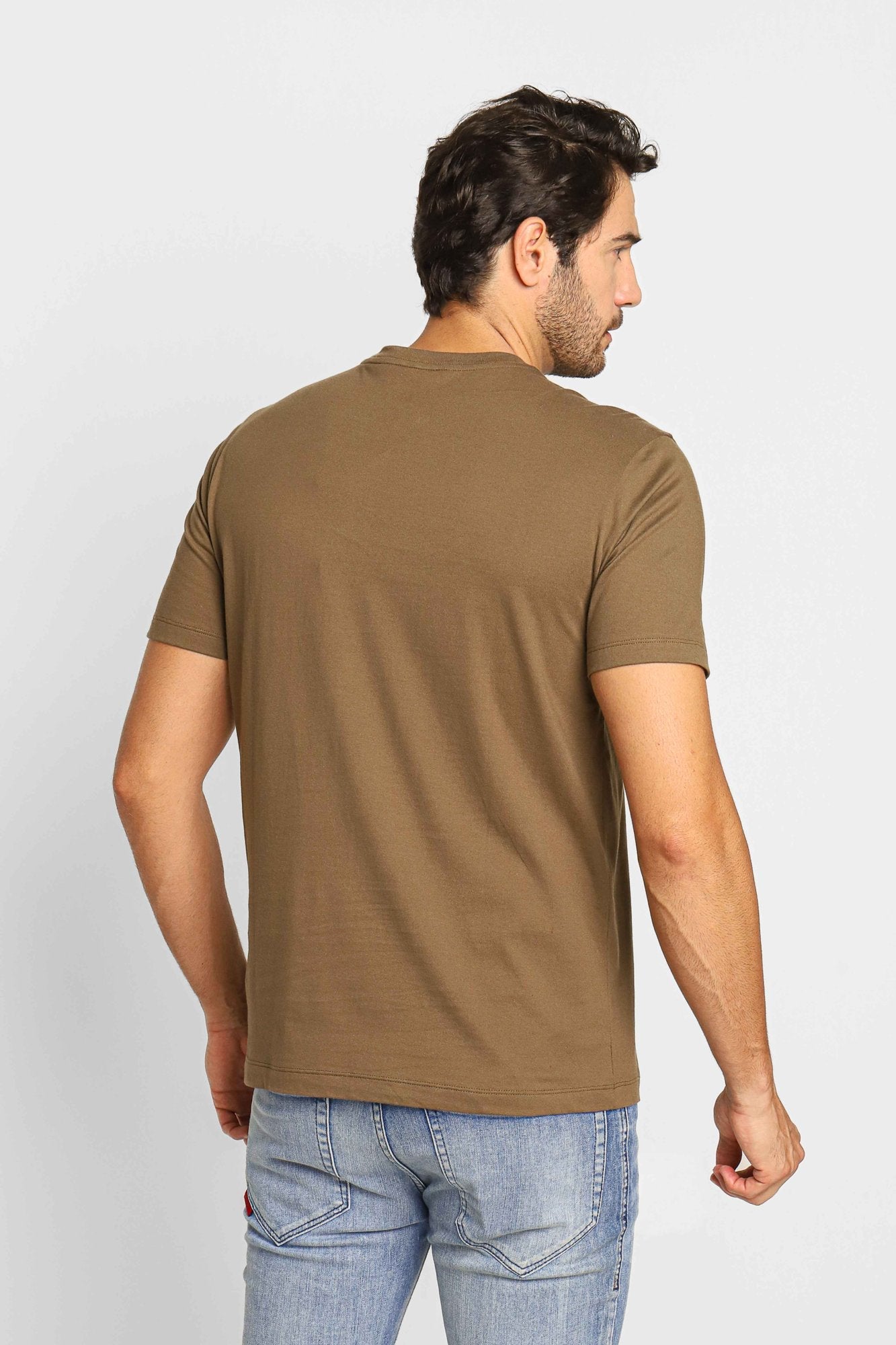 Camiseta Calvin Klein Logo Lateral em Relevo Ck Militar - Henri Store
