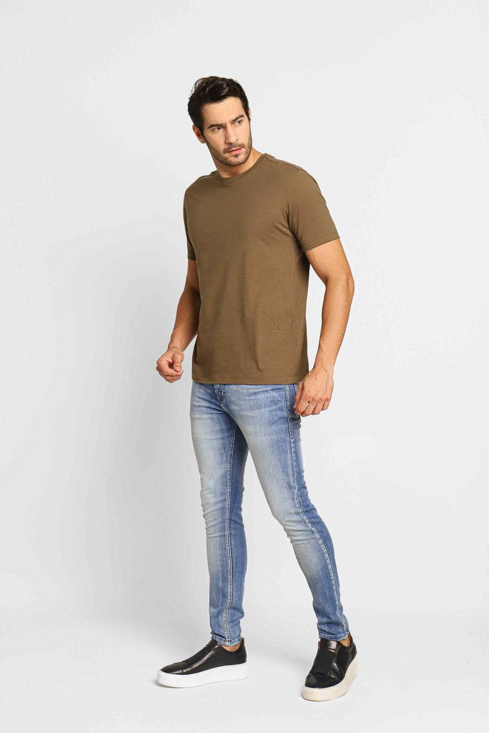 Camiseta Calvin Klein Logo Lateral em Relevo Ck Militar - Henri Store