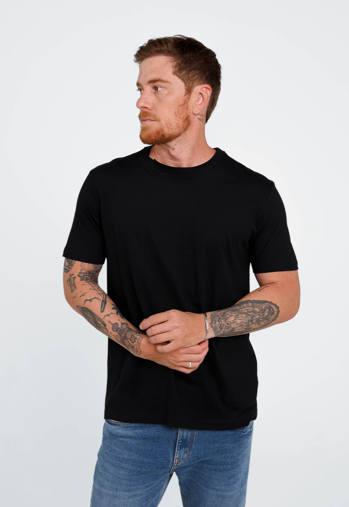 Camiseta Calvin Klein Logo Lateral em Relevo Ck Preto - Henri Store