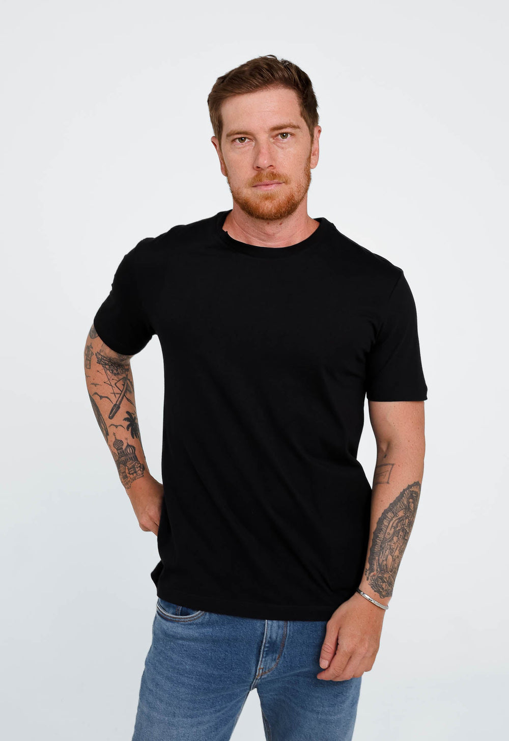 Camiseta Calvin Klein Logo Lateral em Relevo Ck Preto - Henri Store