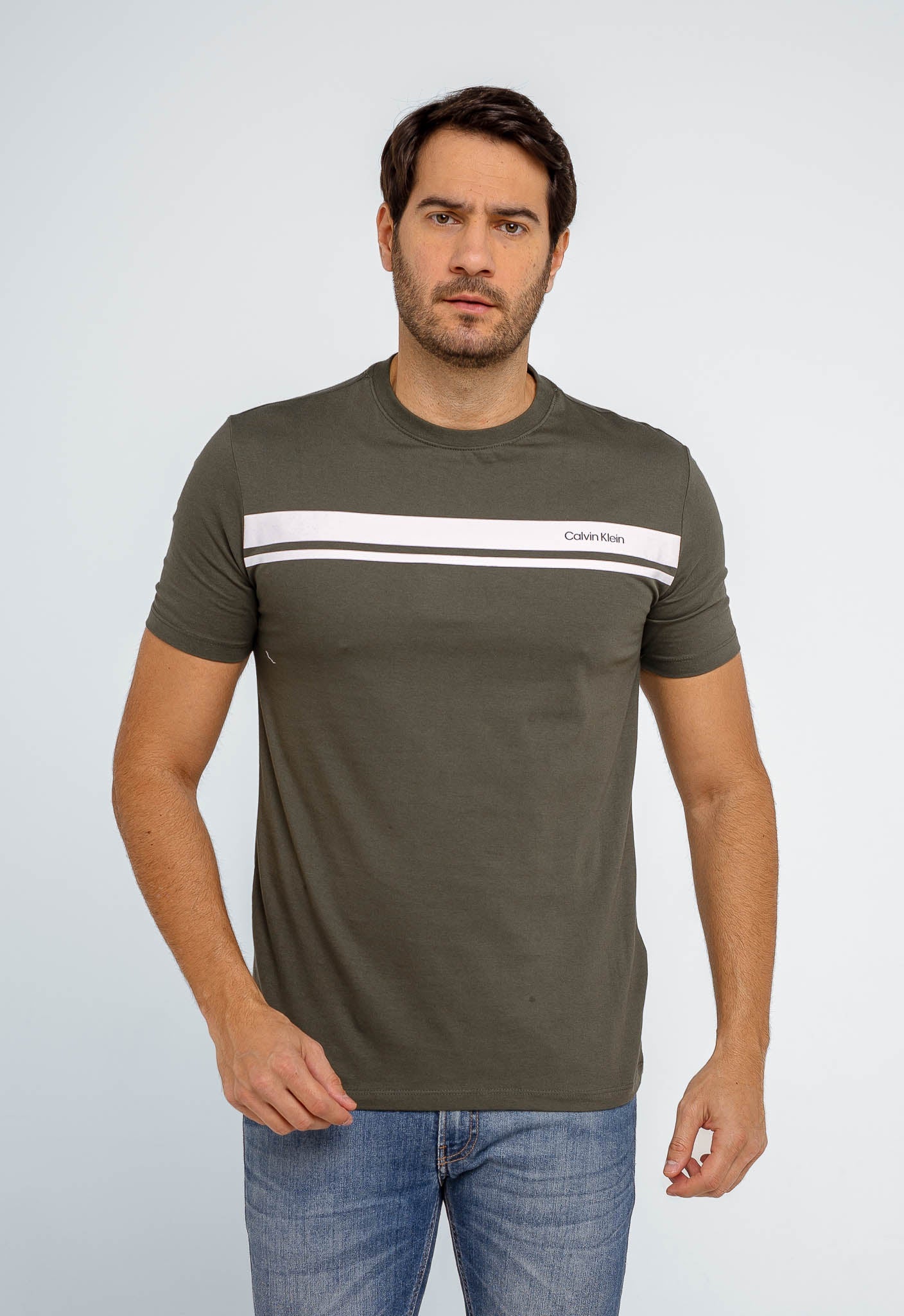 Camiseta Calvin Klein Logo Listras - Live - Henri Store
