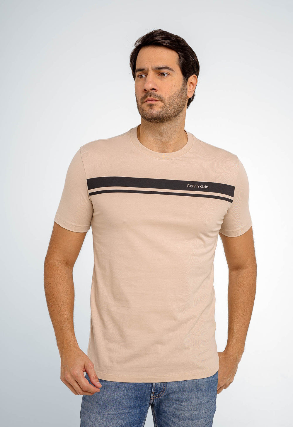 Camiseta Calvin Klein Logo Listras - Live - Henri Store