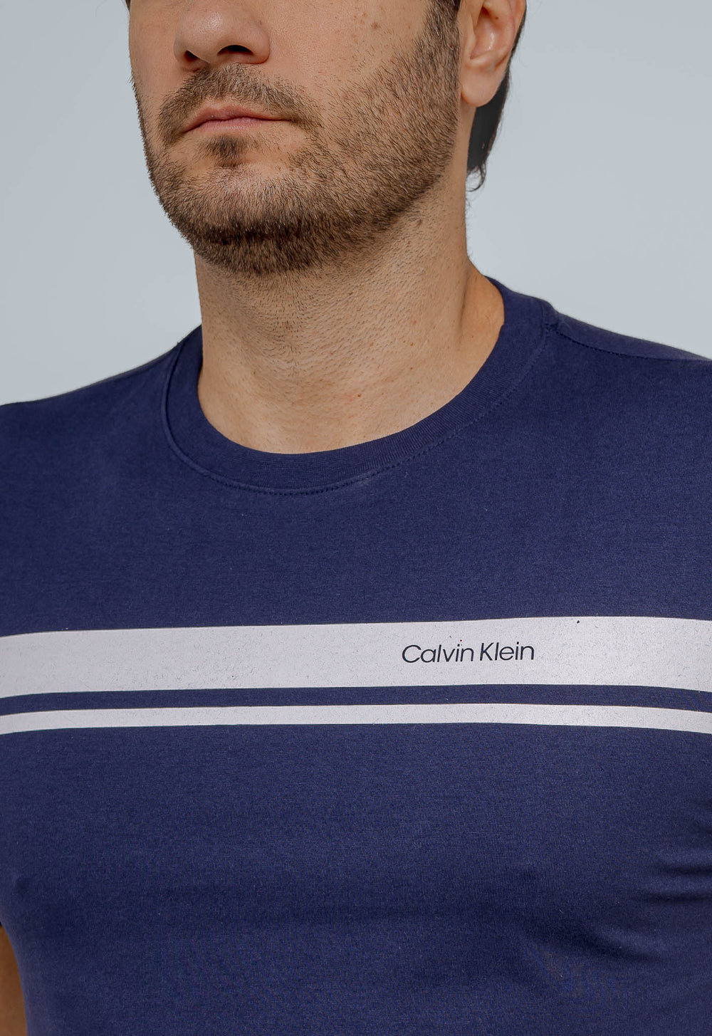 Camiseta Calvin Klein Logo Listras - Live - Henri Store