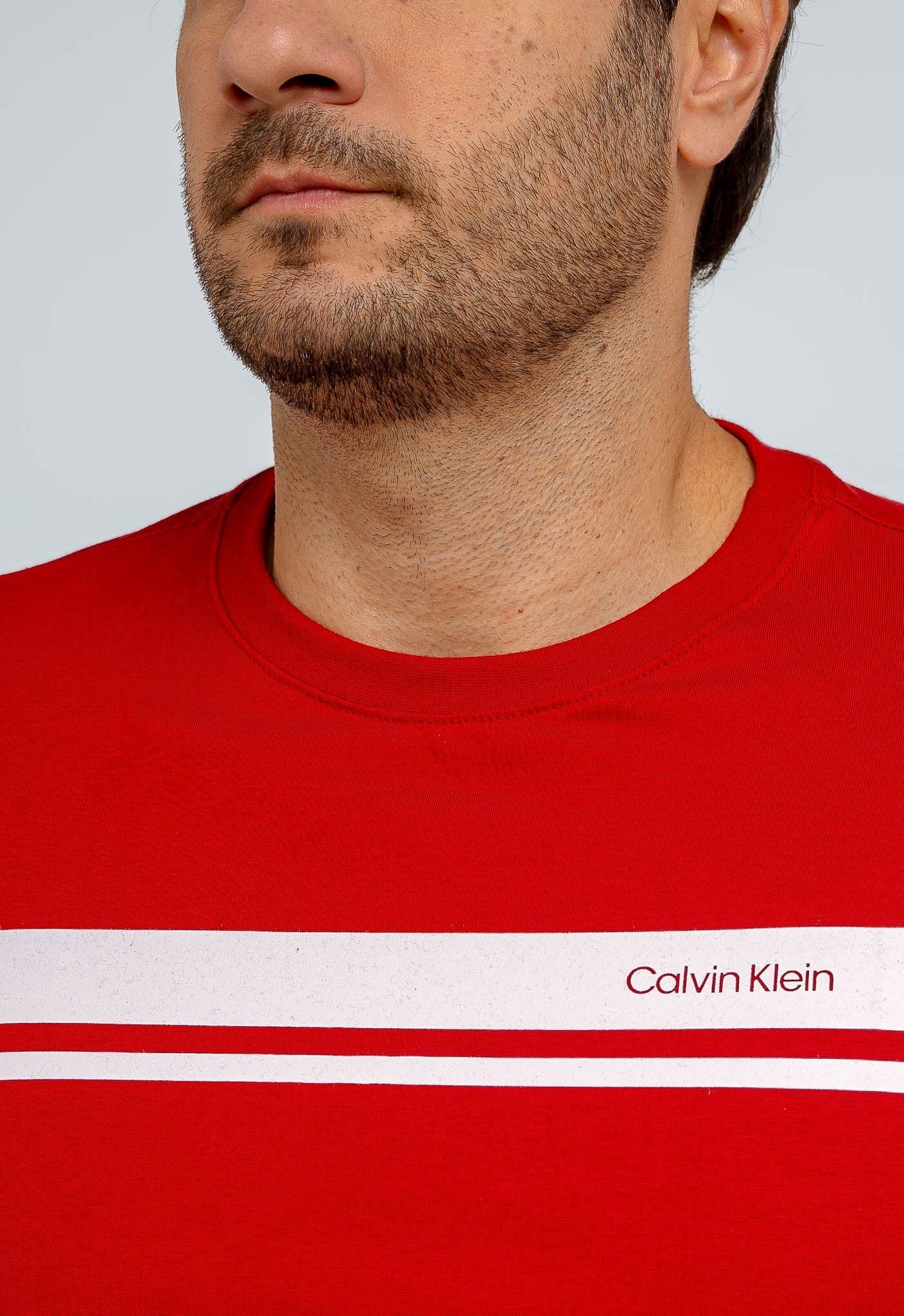 Camiseta Calvin Klein Logo Listras - Live - Henri Store