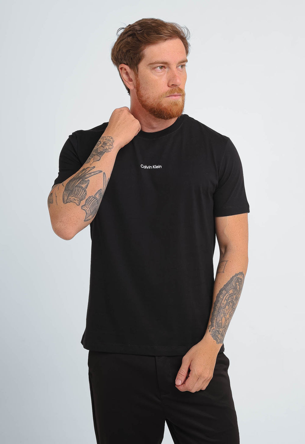 Camiseta Calvin Klein Logo Nano Central - Henri Store