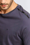 Camiseta Calvin Klein Logo Ombro Marinho - Henri Store