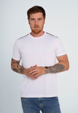 Camiseta Calvin Klein Logo Ombros Branco - Henri Store