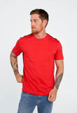 Camiseta Calvin Klein Logo Ombros Vermelho - Henri Store