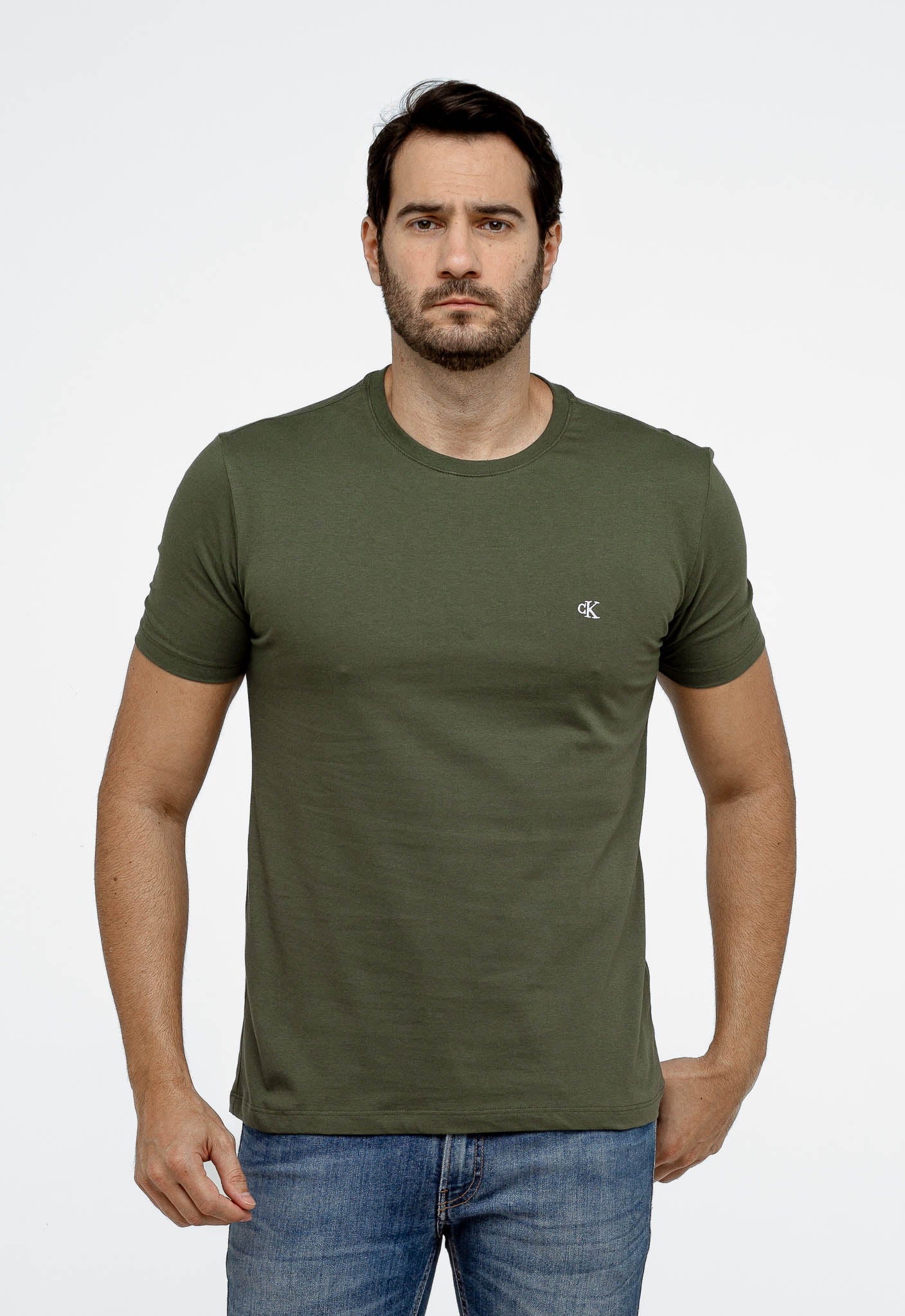 Camiseta Calvin Klein Logo Peito Bordado - Henri Store