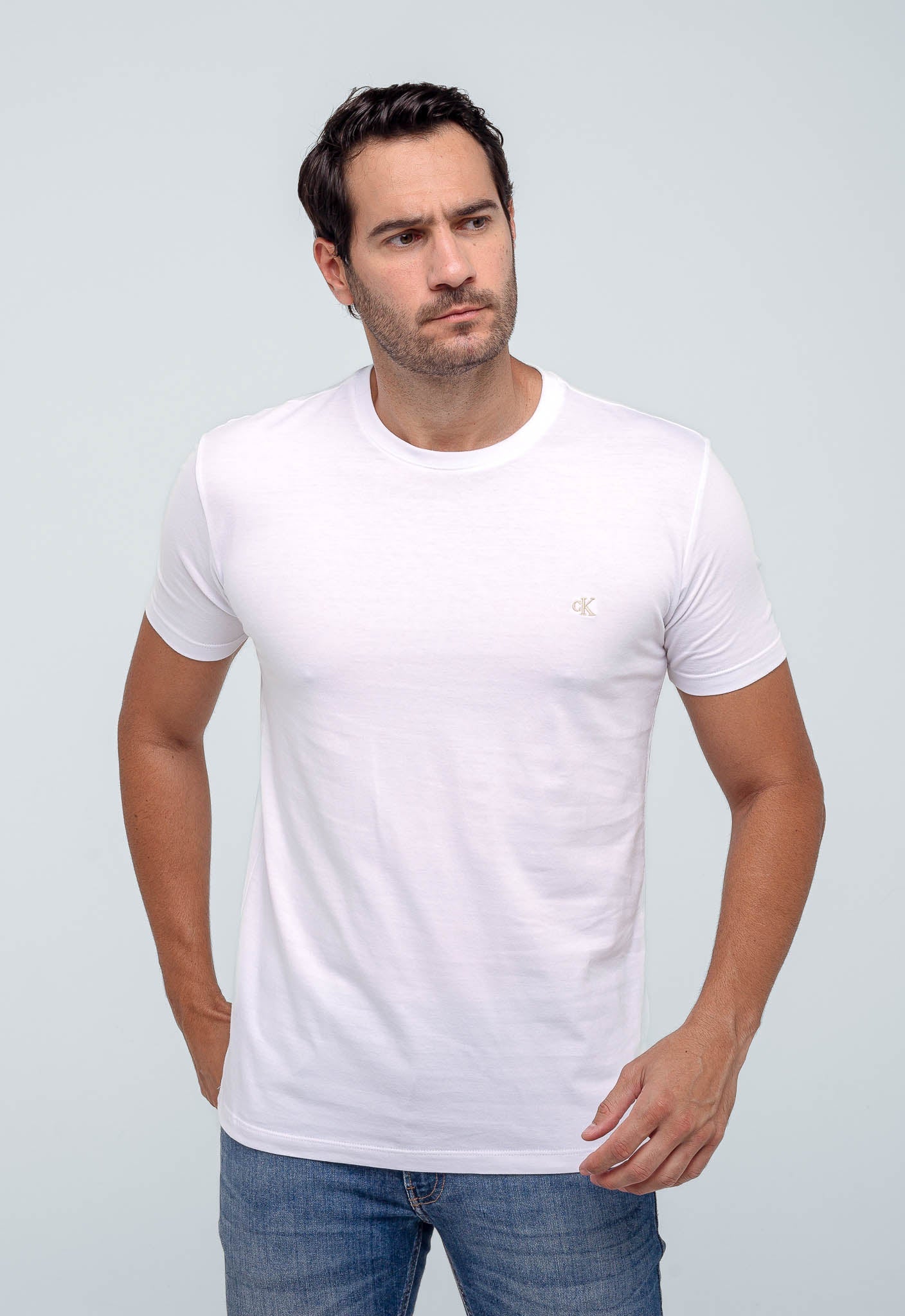 Camiseta Calvin Klein Logo Peito Bordado - Henri Store