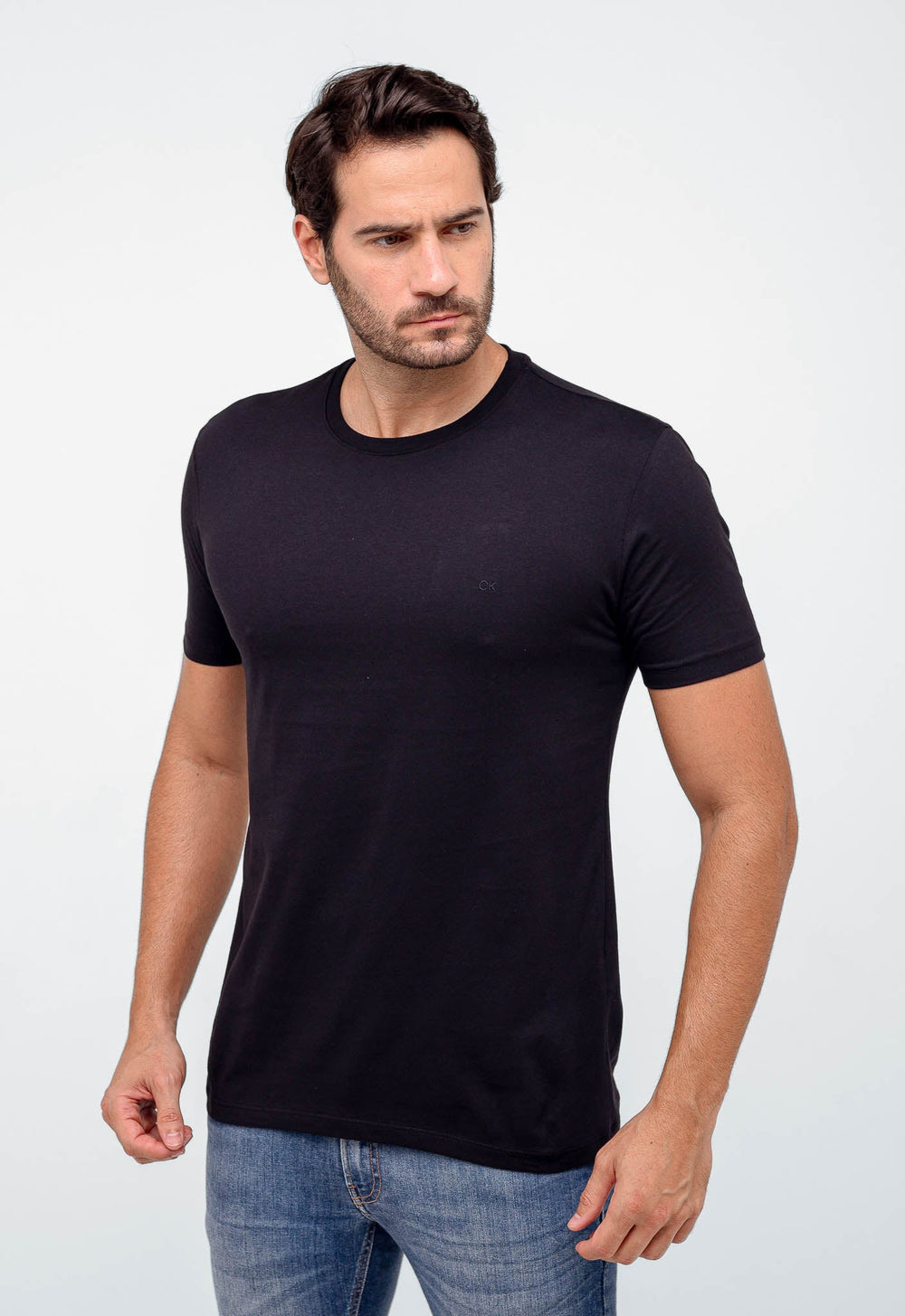 Camiseta Calvin Klein Logo Peito CK Bordado - Henri Store