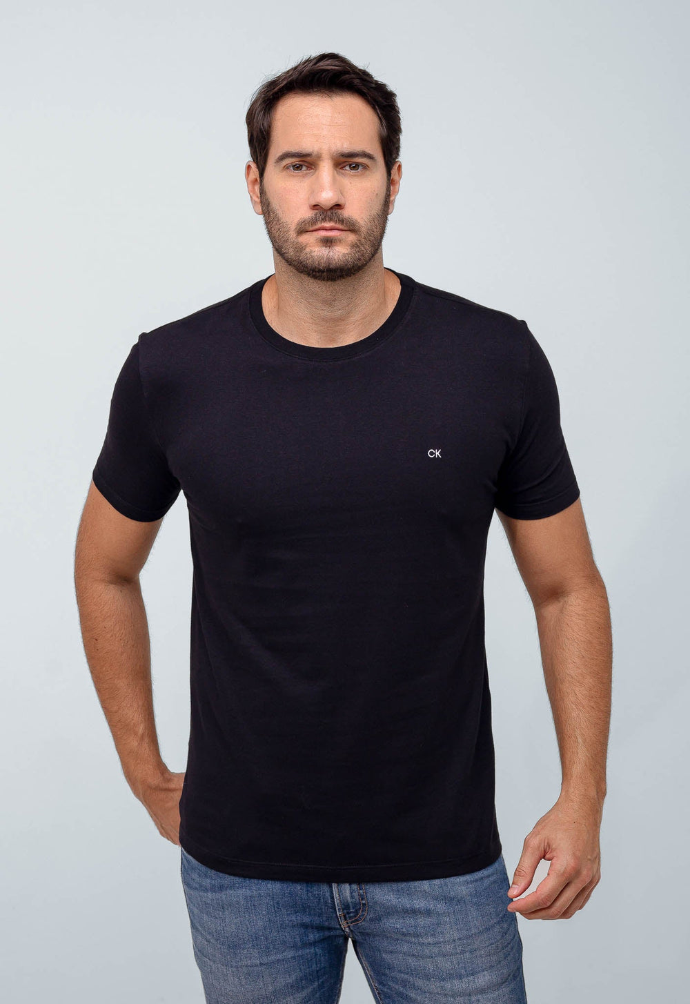 Camiseta Calvin Klein Logo Peito CK Bordado - Henri Store