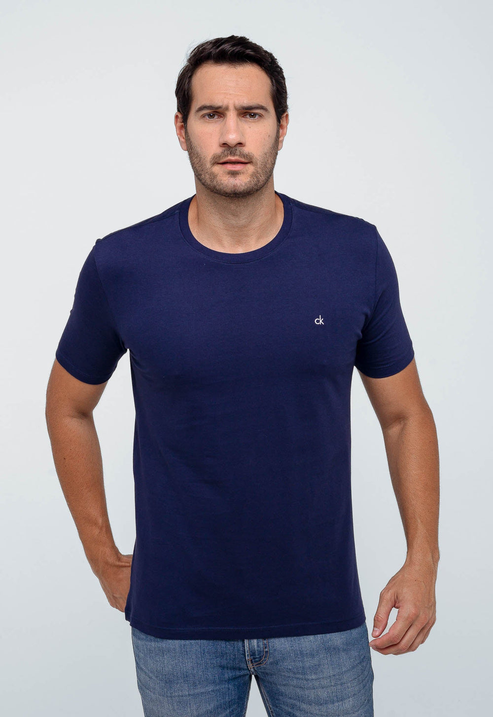 Camiseta Calvin Klein Logo Peito Ck Bordado - Henri Store
