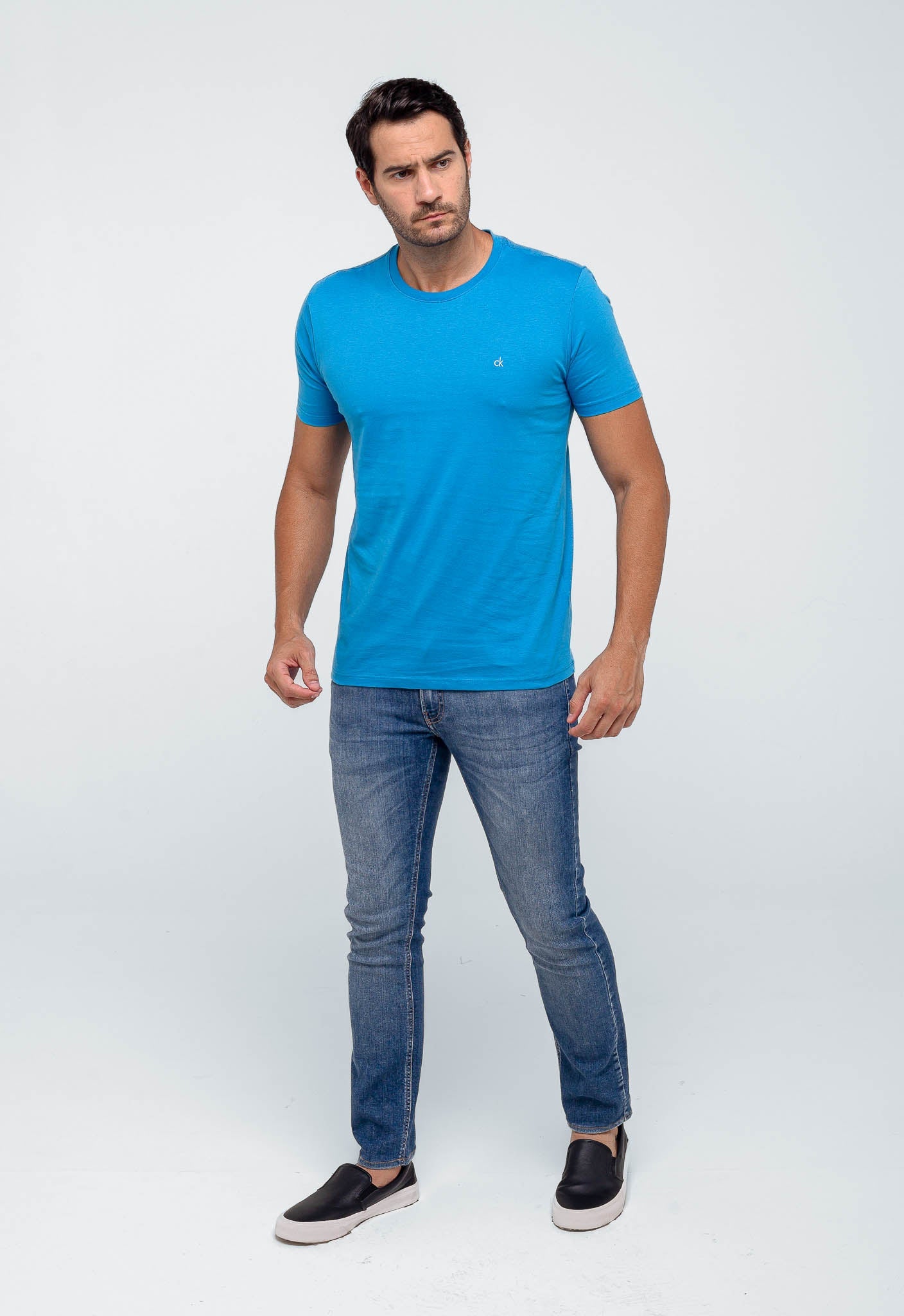 Camiseta Calvin Klein Logo Peito Ck Bordado - Henri Store