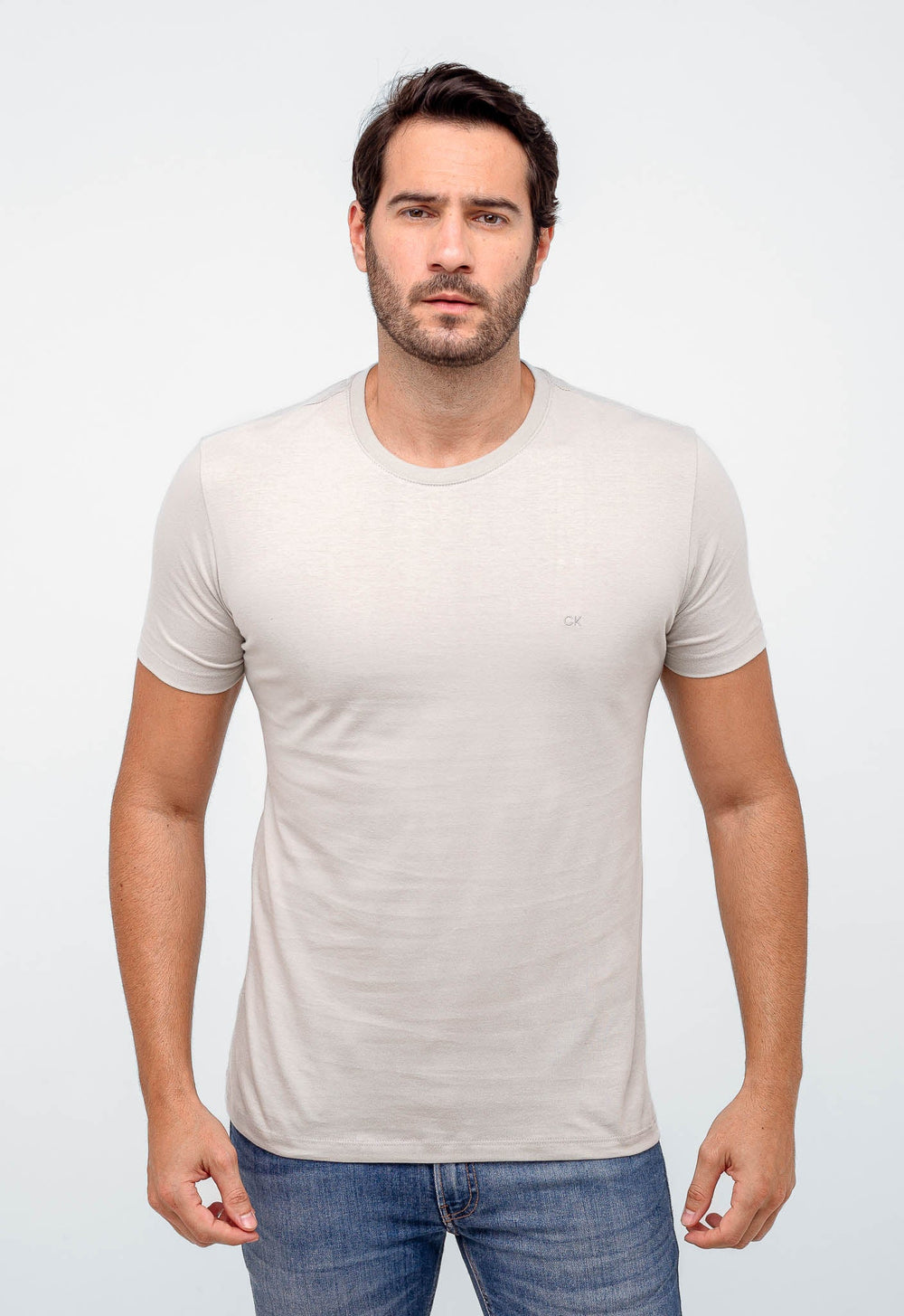 Camiseta Calvin Klein Logo Peito CK Bordado - Henri Store