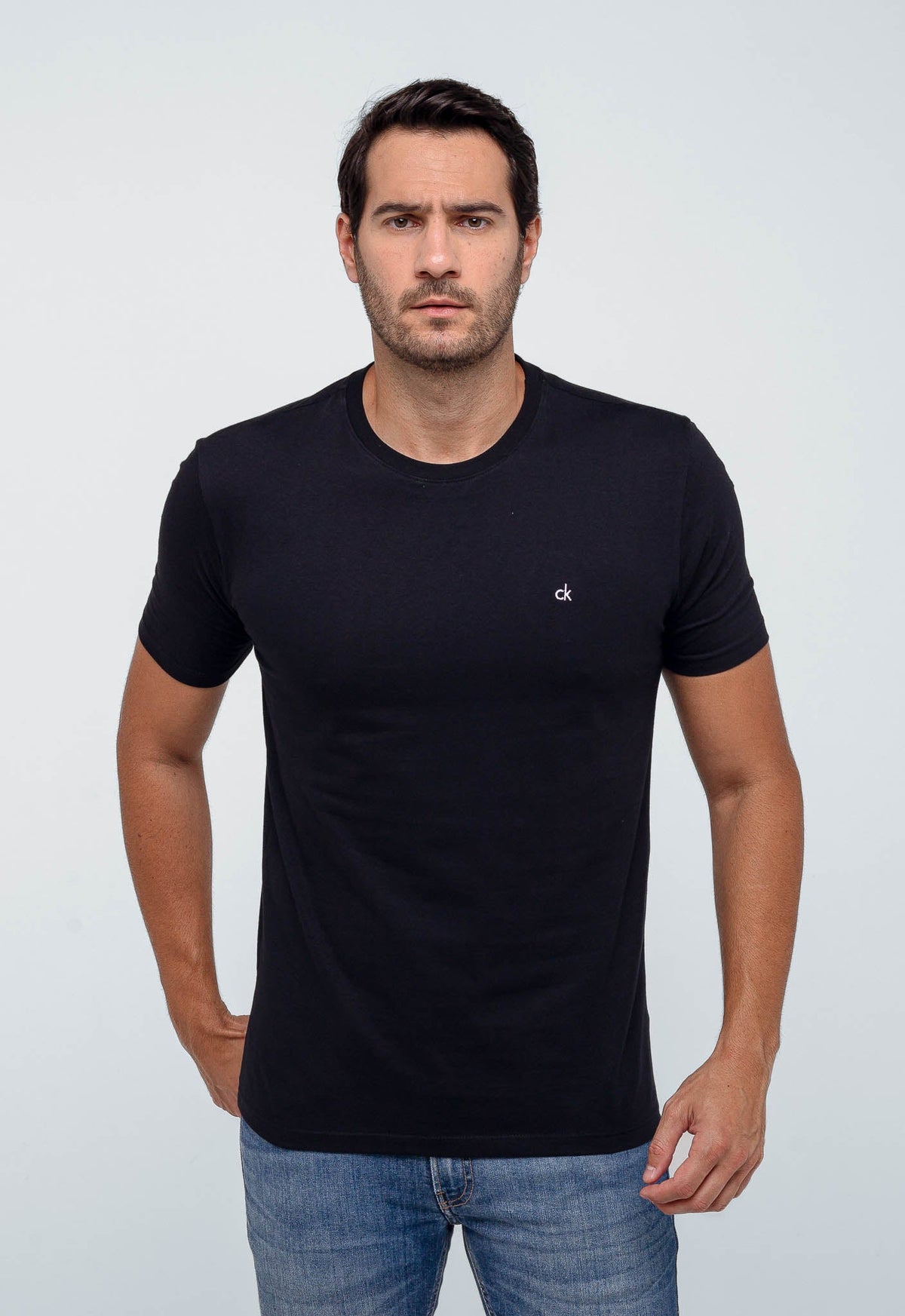 Camiseta Calvin Klein Logo Peito Ck Bordado - Henri Store