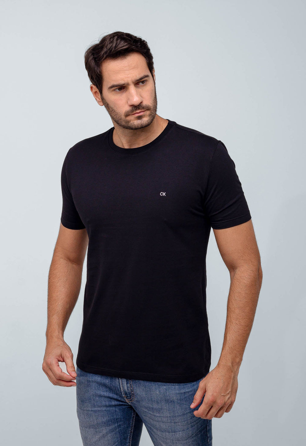 Camiseta Calvin Klein Logo Peito CK Bordado - Henri Store