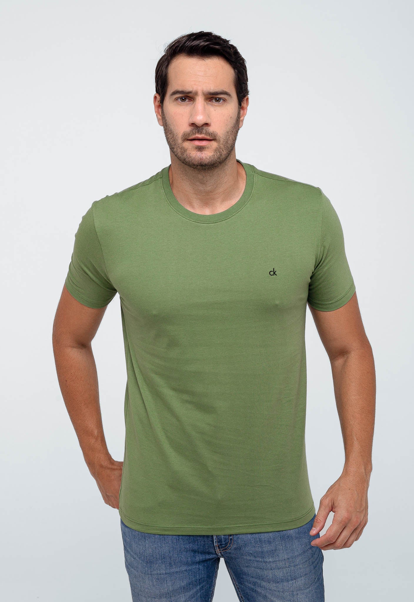 Camiseta Calvin Klein Logo Peito Ck Bordado - Henri Store