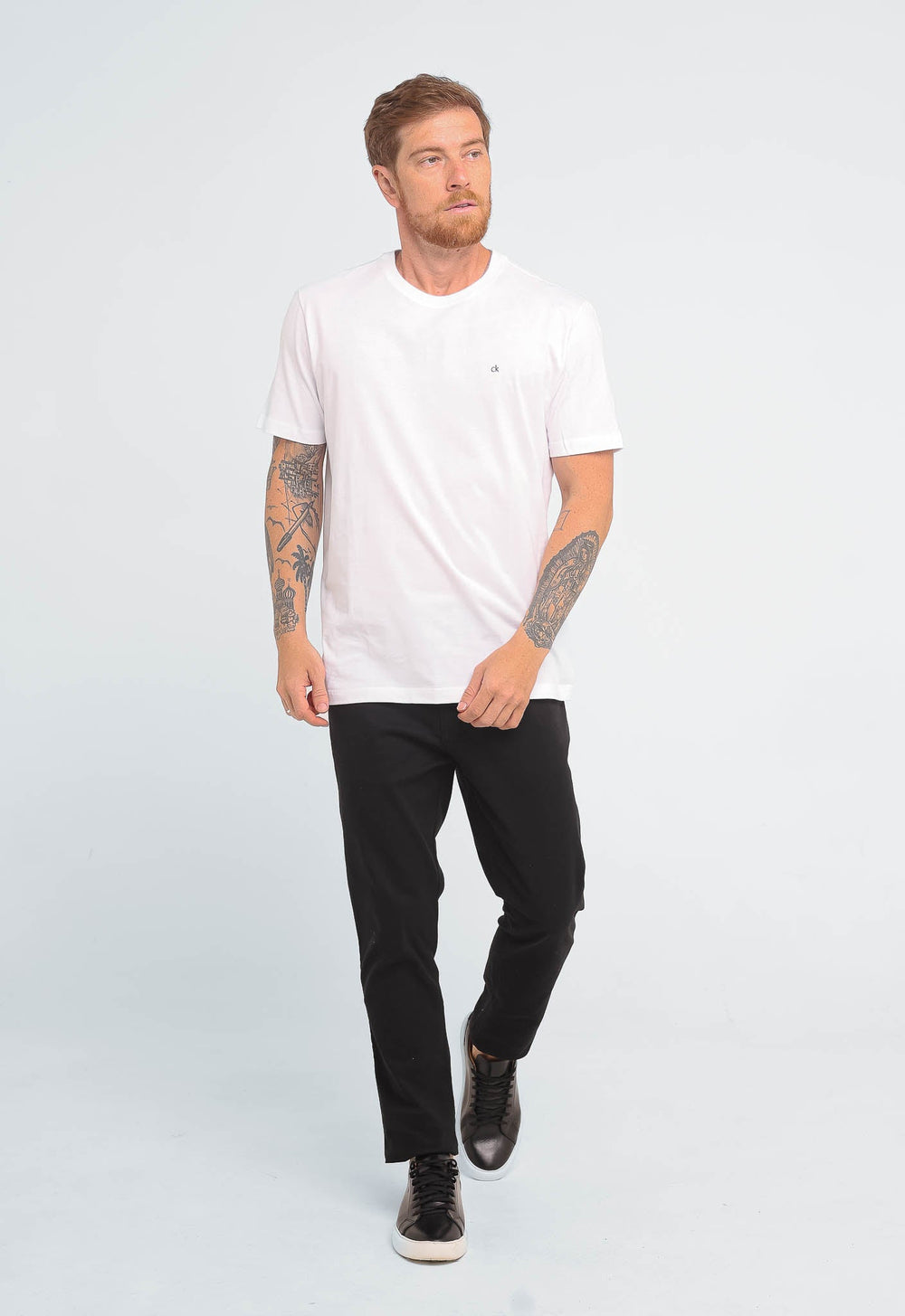 Camiseta Calvin Klein Logo Peito Ck Silkado - Henri Store