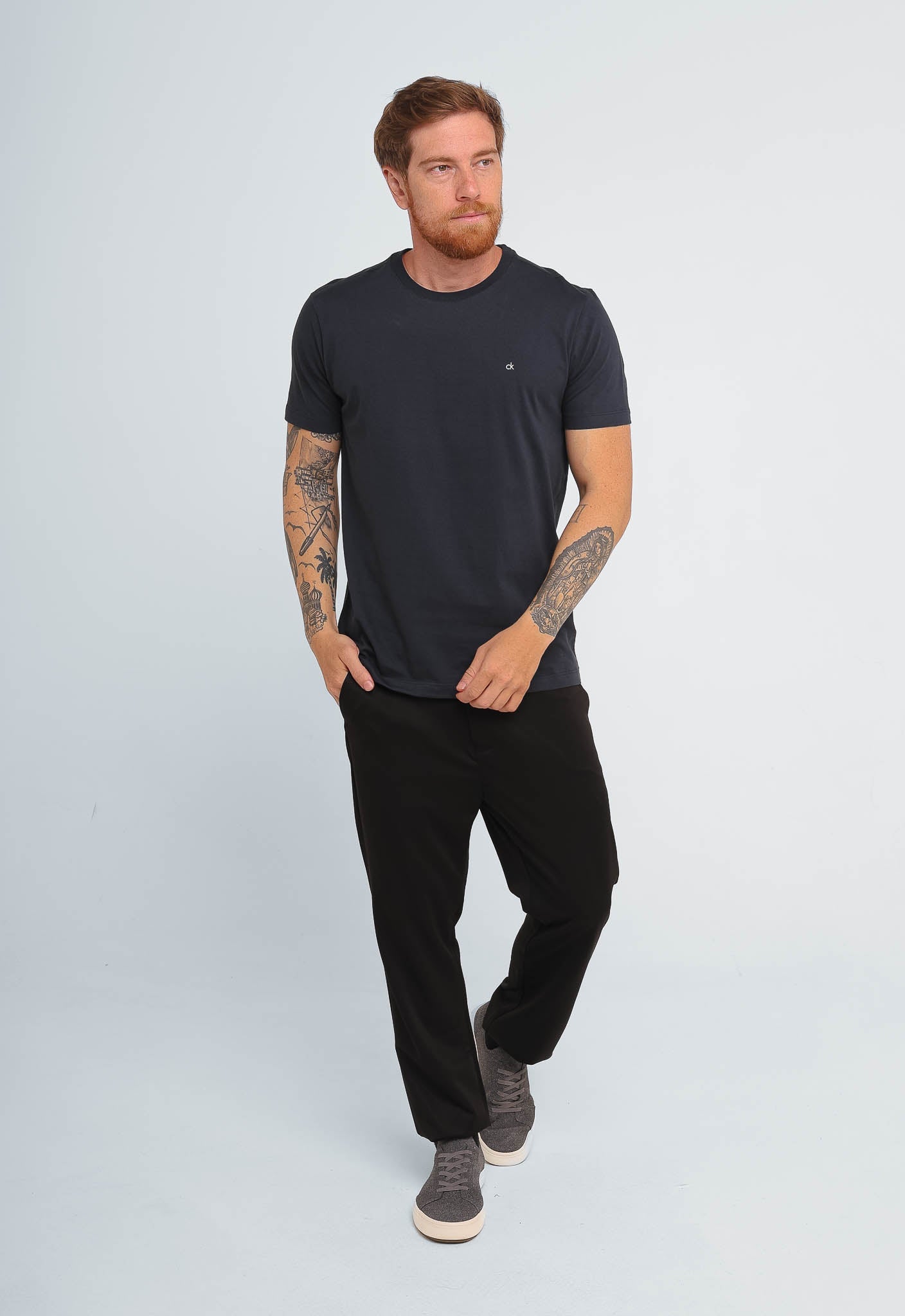 Camiseta Calvin Klein Logo Peito Ck - Henri Store