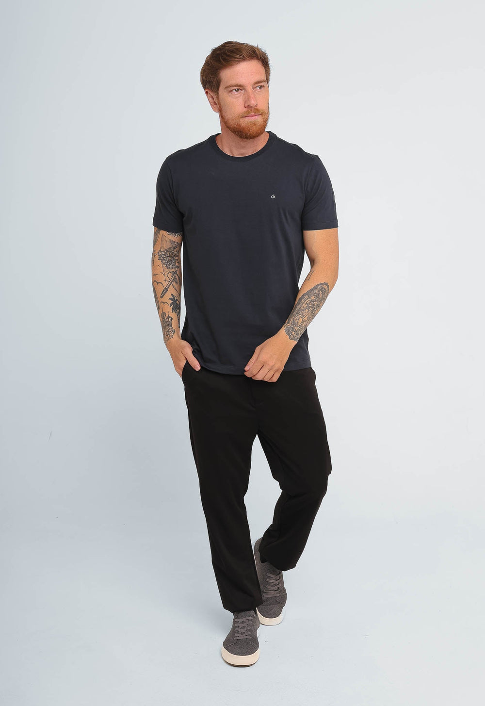 Camiseta Calvin Klein Logo Peito Ck - Henri Store