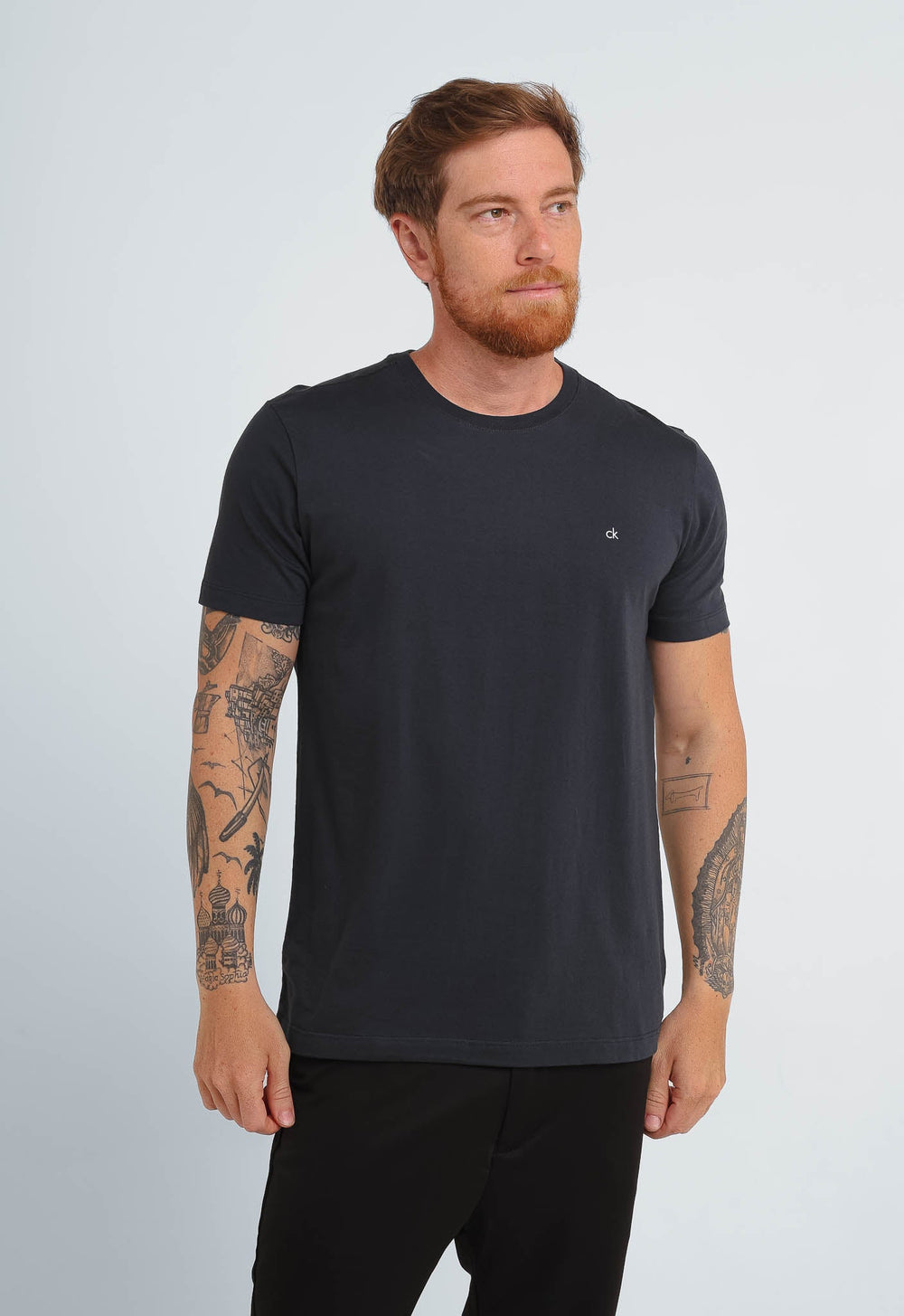 Camiseta Calvin Klein Logo Peito Ck - Henri Store