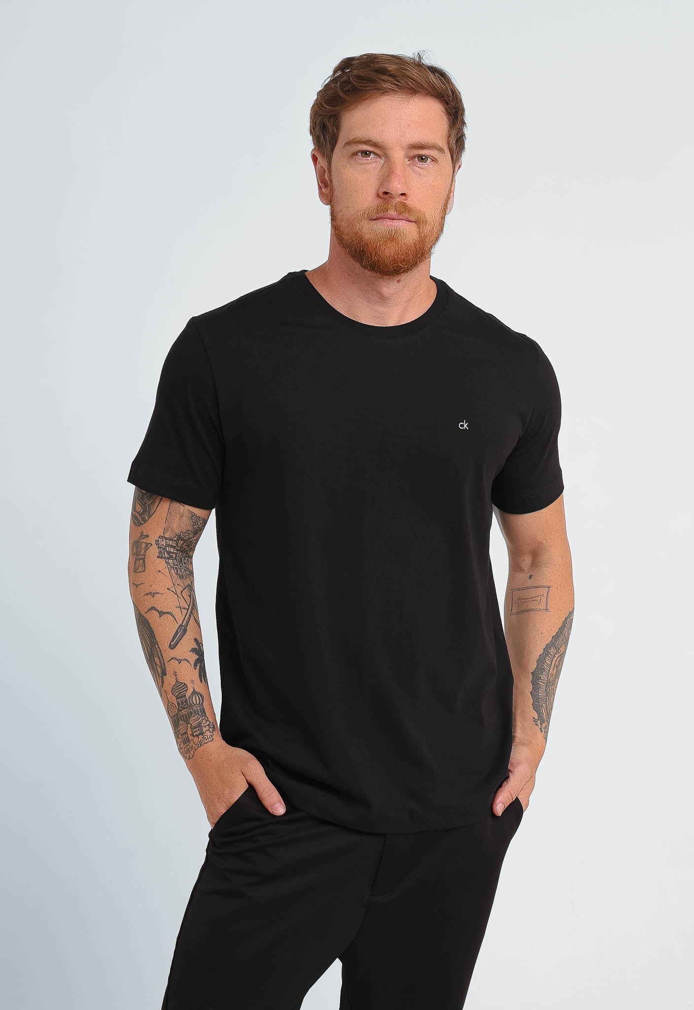 Camiseta Calvin Klein Logo Peito Ck - Henri Store