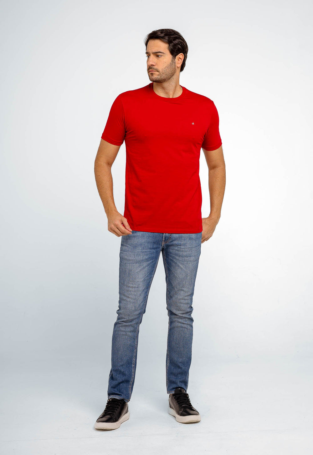 Camiseta Calvin Klein Logo Peito Ck - Henri Store