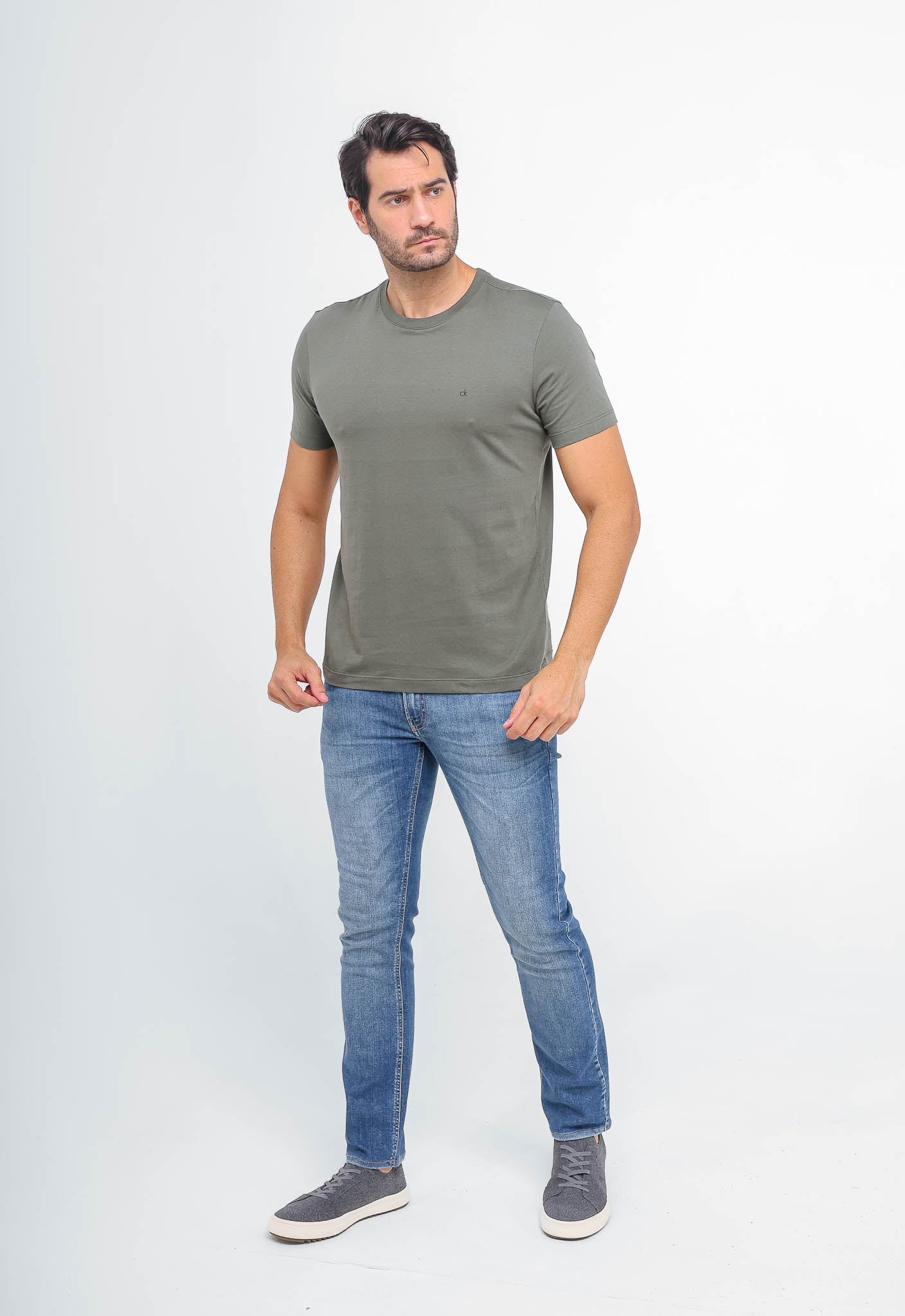 Camiseta Calvin Klein Logo Peito Ck - Henri Store